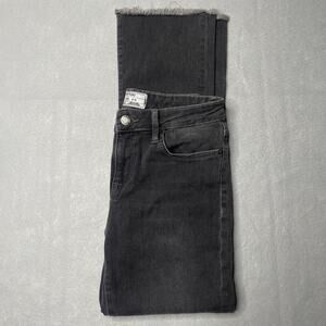 Free People Fringe Crop Jeans in Smoke Black (Gray) Size 26 61502-16515125